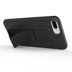 Wholesale PU Leather Hand Grip Kickstand Case with Metal Plate for iPhone 12 / iPhone 12 Pro 6.1 inch (Black)
